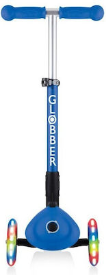 Globber Kinderroller Klappbar Foldable Lights 3-Rad für 2+ Jahre Blau