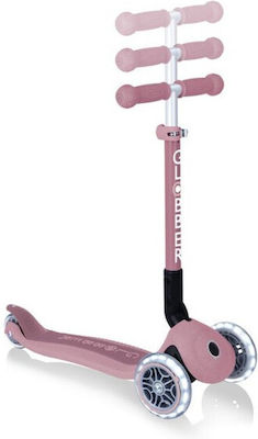 Globber Kids Scooter Foldable Foldable Lights Ecologic 3-Wheel for 2+ Years Lilac