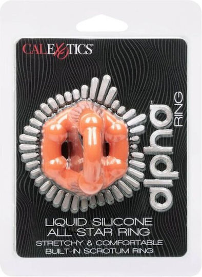 Calexotics Alpha All Star Cock Ring Schwanz Silikon Orange