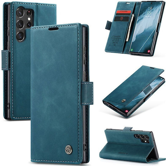 Caseme 013 Series Brieftasche Synthetisches Leder Blau (Galaxy S23 Ultra)