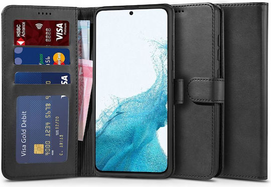 Tech-Protect Brieftasche Synthetisches Leder Schwarz (Galaxy S23 Ultra)