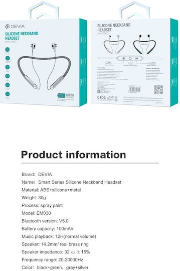 Devia EM036 Sport Kintone Earbud Bluetooth Handsfree Earphones Black
