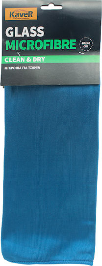 Kaver Kaver Glas Microfaser Auto Reinigungstuch für Windows Blau 40x40cm