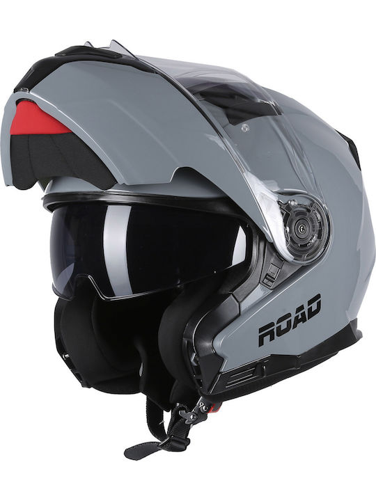 Pilot Road II Nardo Grey Κράνος Μηχανής Flip-Up ECE 22.06 1600gr με Sunvisor