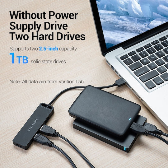 Vention Hub 4 Θυρών USB 2.0 με σύνδεση USB-A