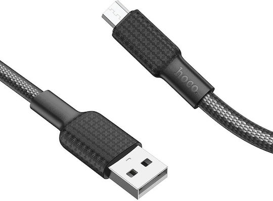 Hoco Jaeger X69 Geflochten USB 2.0 auf Micro-USB-Kabel Schwarz 1m (HOC-X69m-BW) 1Stück