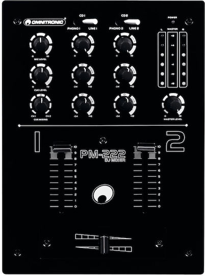 Omnitronic PM-222 PM-222 Analog Mischpult 2 Kanäle