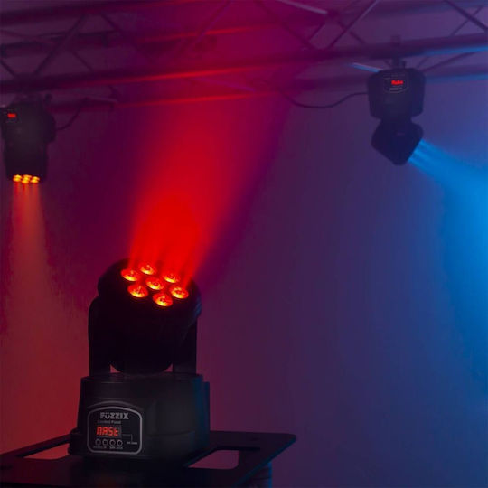 FuZZIX Φωτορυθμικό Wash LED DMX με Ρομποτική Κεφαλή FuZZIX MHC706 RGBW