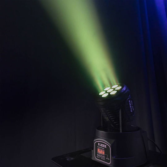 FuZZIX Φωτορυθμικό Wash LED DMX με Ρομποτική Κεφαλή FuZZIX MHC706 RGBW