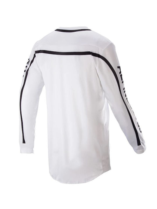 Alpinestars MX Racer Found Pentru bărbați Tricou Motocross Mânecă lungă Alb Culoare 3761623