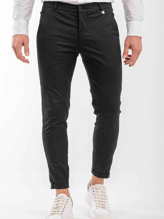 Men's Black Trousers Vittorio 2122ALTO-BLACK