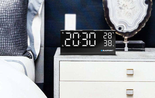 Blaupunkt CR10ALU Tisch-Digitaluhr mit Wecker & Radio 298567
