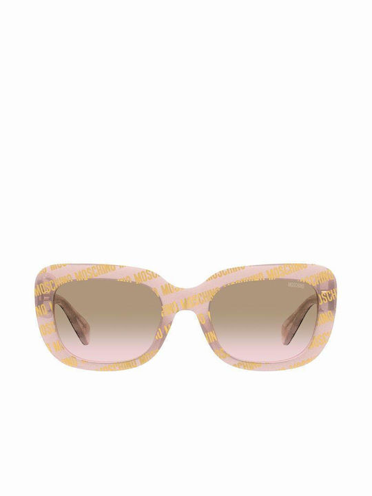 Moschino Sunglasses with Pink Acetate Frame and Multicolour Gradient Lenses MOS132/S OBL/M2