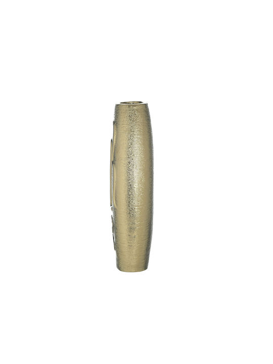 Inart Ceramic Vase Χρυσό 16x7x28cm