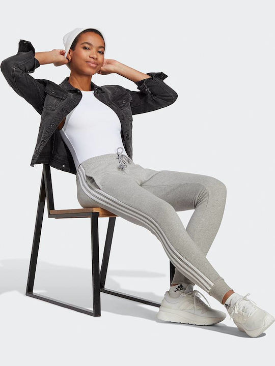 Essentials 3-Stripes Jogginghose Jogger Medium Grey Heather