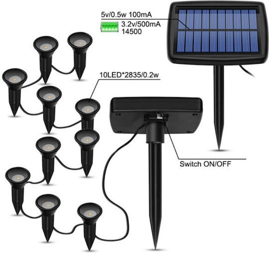 Set 10 Eingesteckte Solarleuchten
