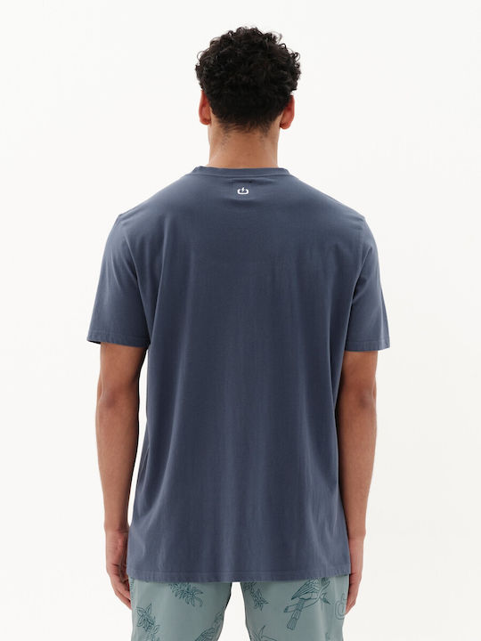 Emerson Ανδρικό T-shirt Indigo με Στάμπα