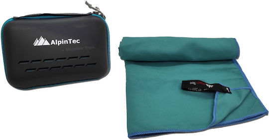 AlpinPro DryFast Microfiber Body Towel with Case Teal Blue 150x75cm