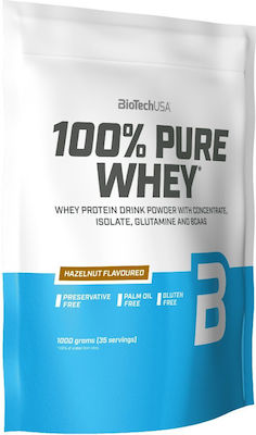 Biotech USA 100% Pure Whey Proteină din Zer Fără gluten cu Aromă de Alune de pădure 1kg