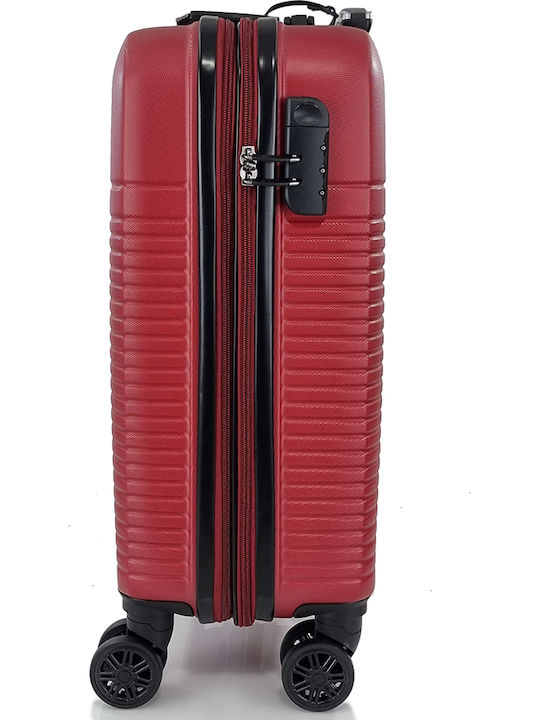 Rain C Reisekoffer Kabine Hart Rote mit 4 Räder Höhe 55cm