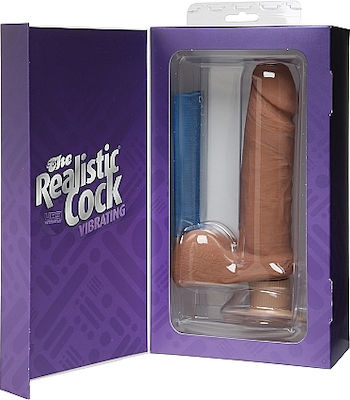 Doc Johnson The Realistic Cock Ultraskyn Vibrating Realistisch Vibrator 15cm 1160-05-BX Caramel