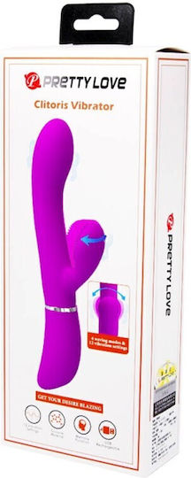 Pretty Love Vibe Licking Vibrator Rabbit Clitoris Vibrator 20.8cm Pink