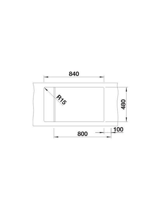 Blanco Elon Xl 8 S PuraDur 527255 Drop-In Spüle aus Verbundgranulat B86xT50cm Volcano Grey