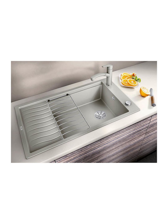 Blanco Elon Xl 8 S PuraDur 527255 Drop-In Spüle aus Verbundgranulat B86xT50cm Volcano Grey