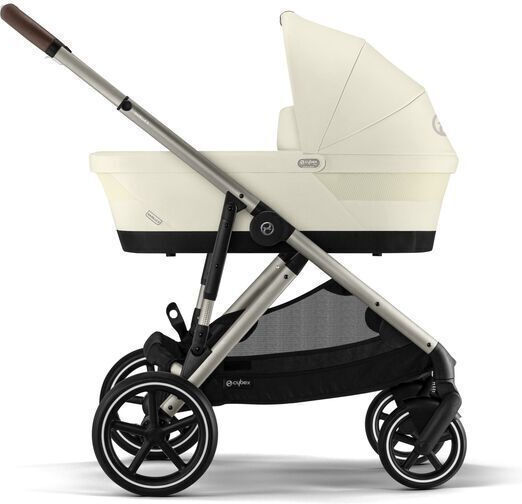 Cybex Gazelle S Baby Stroller Suitable for Newborn Silver-Seashell Beige 12.6kg