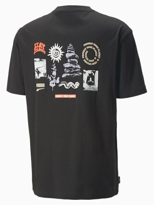 PUMA Downtown Graphic T-shirt Μαύρο