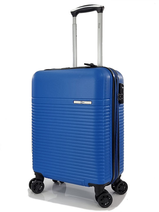 Rain C Cabin Hard Blue Suitcase with 4 Wheels Height 55cm