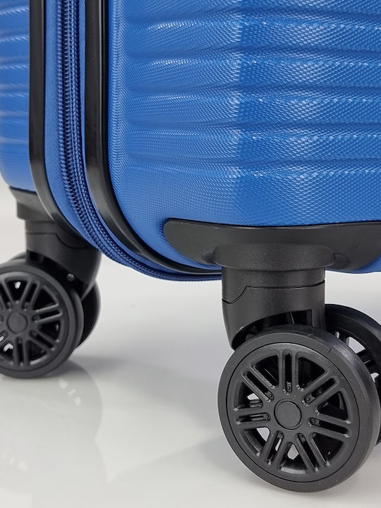 Rain C Cabin Hard Blue Suitcase with 4 Wheels Height 55cm
