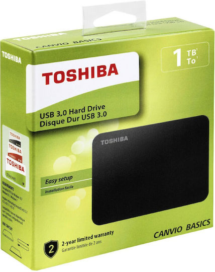 Toshiba Canvio Basics 2018 USB 3.0 External 2.5" HDD 1TB Black