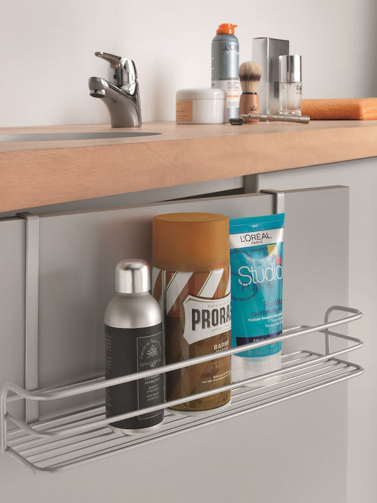 Metaltex Oasis Wall Mounted Bathroom Shelf Metallic 34x12x17cm Silver