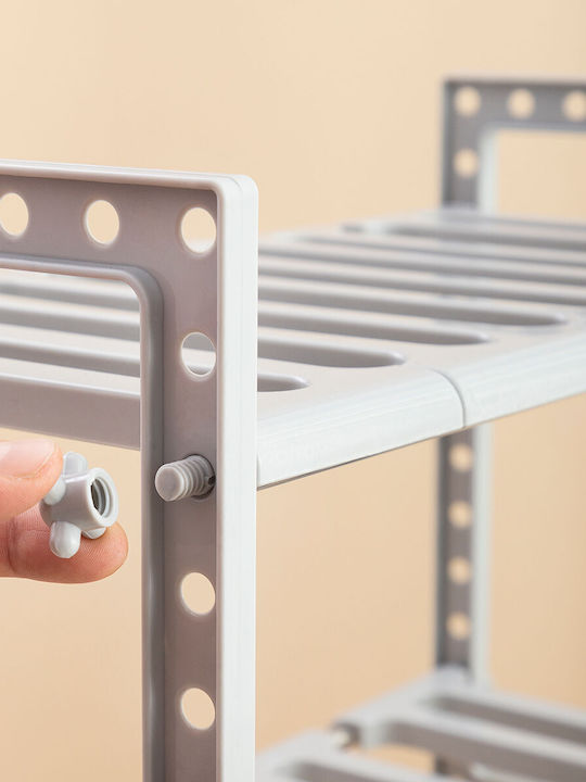 InnovaGoods Shibblek Επιτοίχια Ραφιέρα Μπάνιου Μεταλλική με 2 Ράφια 66.5x38x38cm Ασημί