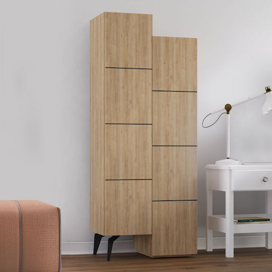 Megapap Cabinet de baie L62.2xA37.4xÎ156cm Melamină Bej