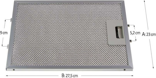 Метален Филтър За Абсорбатор AEG Electrolux 23x27,5 См