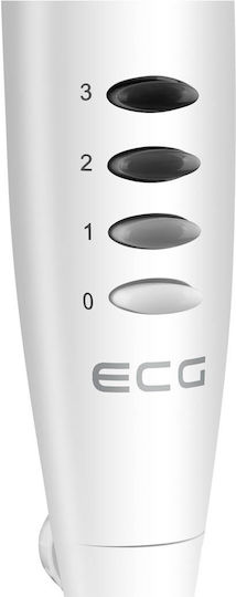 ECG FS40A Стоящ Вентилатор 50W С Диаметър 40см Бял