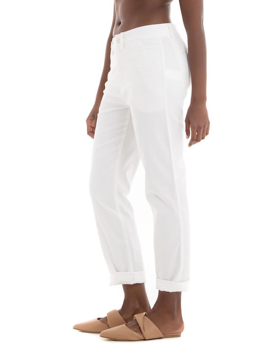 Ralph Lauren Women's Fabric Capri Trousers White