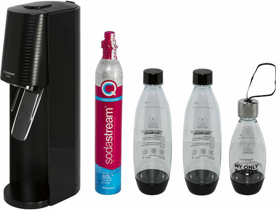 Sodastream Terra Παρασκευαστής Σόδας 4τμχ Μαύρη