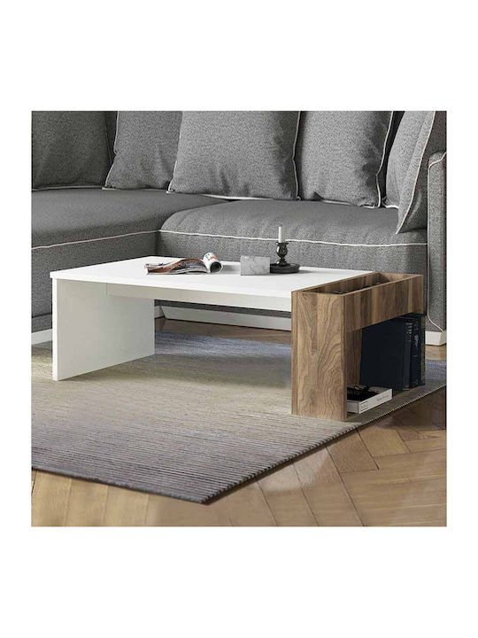 Rectangular Central Coffee Table View Wooden Brown W95xL50xH34cm