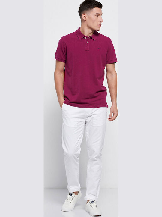 FBM007-00111 Polo Short Sleeve Blouse Magenta Purple