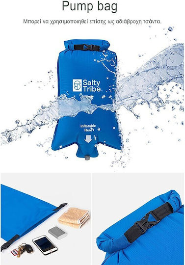 Salty Tribe Ciconians Single Camping Sleeping Mat with Pump Bag 185x55cm Thickness 5cm in Blue color