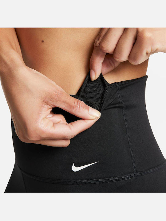 Dri-Fit One Training Γυναικείο Capri Κολάν Ψηλόμεσο Μαύρο