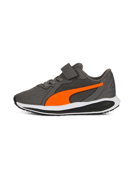 Puma Αthletische Kinderschuhe Laufen Twitch Grey / Orange