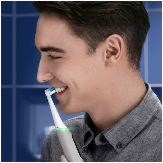 Oral-B IO Series 8 Electric Toothbrush with Timer, Pressure Sensor, and Travel Case White Alabaster