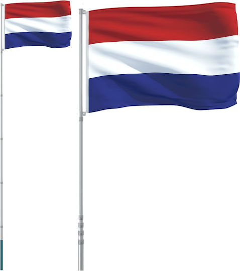 Flagge der Niederlande Polyester mit einem Einsatz 5,55 m. aus Aluminium