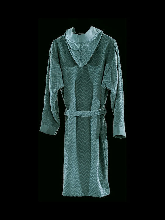 Guy Laroche Palacio Hooded Bathrobe Petrol