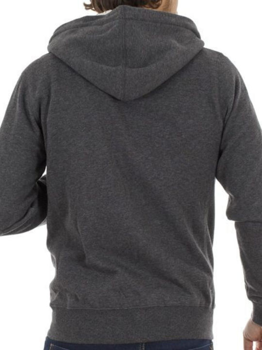 Garage Fifty5 GAM203-06218 Men's Sweatshirt Jacket with Hood and Pockets Gray GAM201-062-18