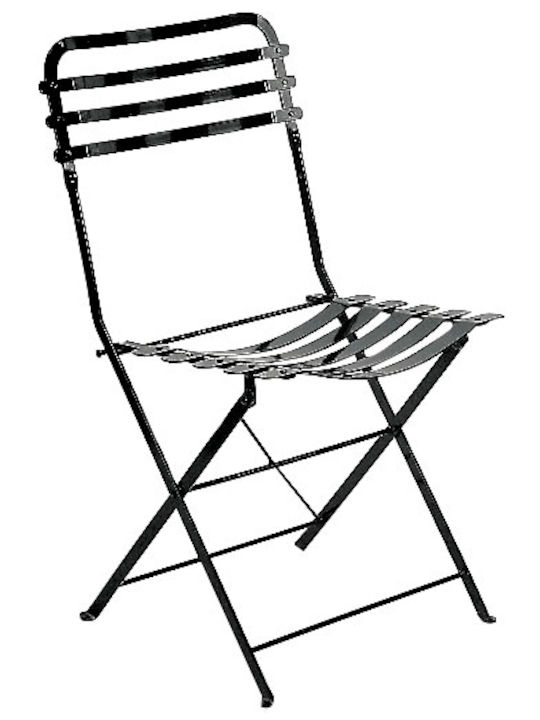 Zappeion Chair Metallic Black Velvet-Black Metal 2pcs 45x56x84cm